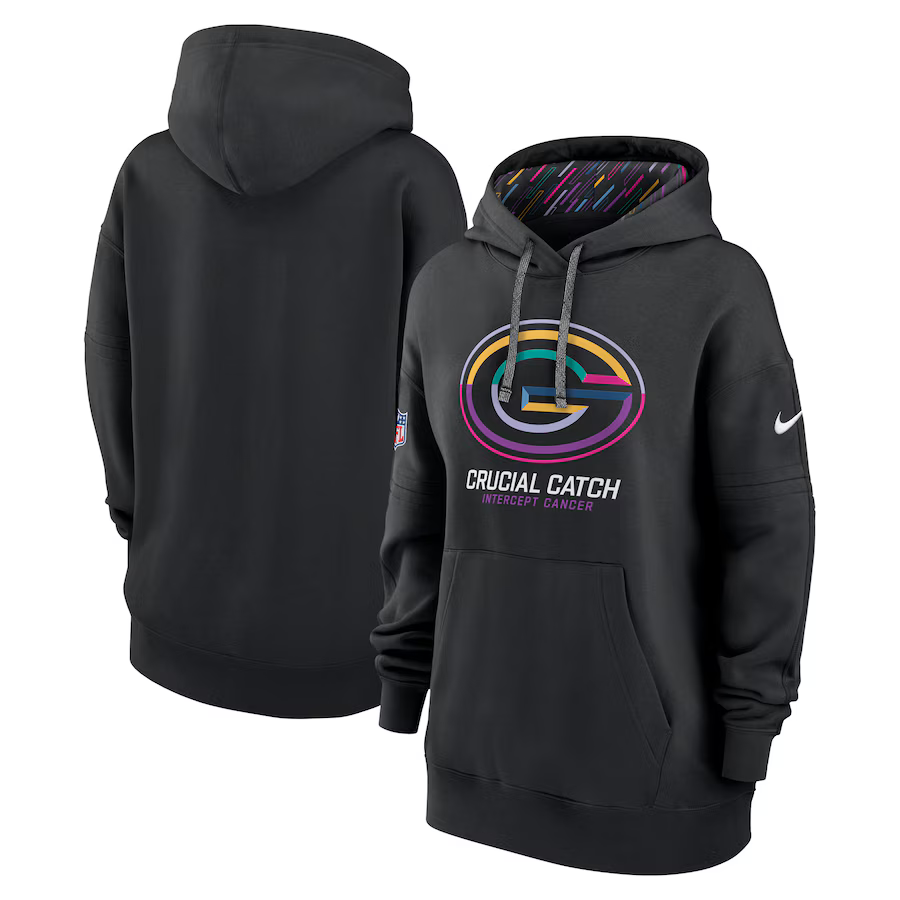 Women Green Bay Packers Black 2024 Nike NFL hoodie 2